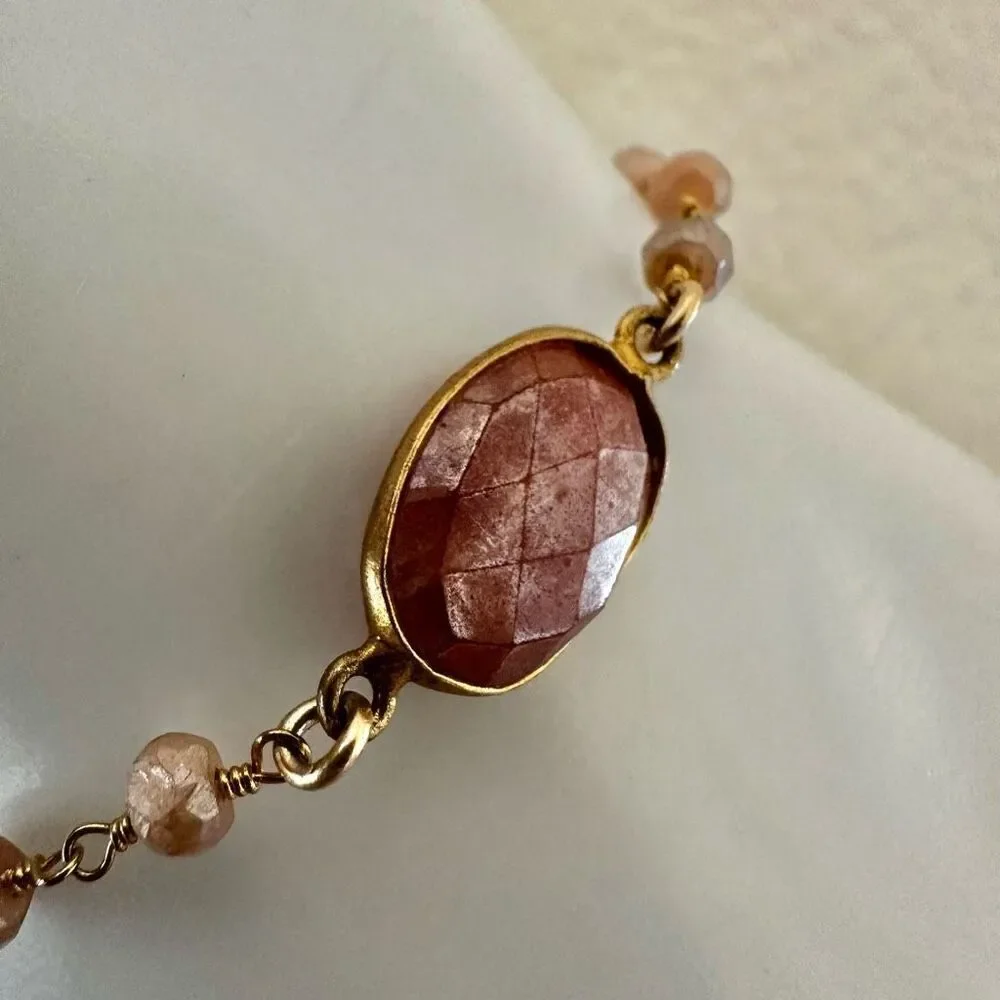 RHODOCHROSITE beaded bracelet - Picture 9 of 10